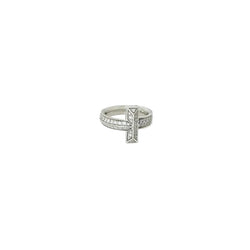 Bague TIFFANY & CO. "Tiffany T" en or blanc et diamants - Castafiore