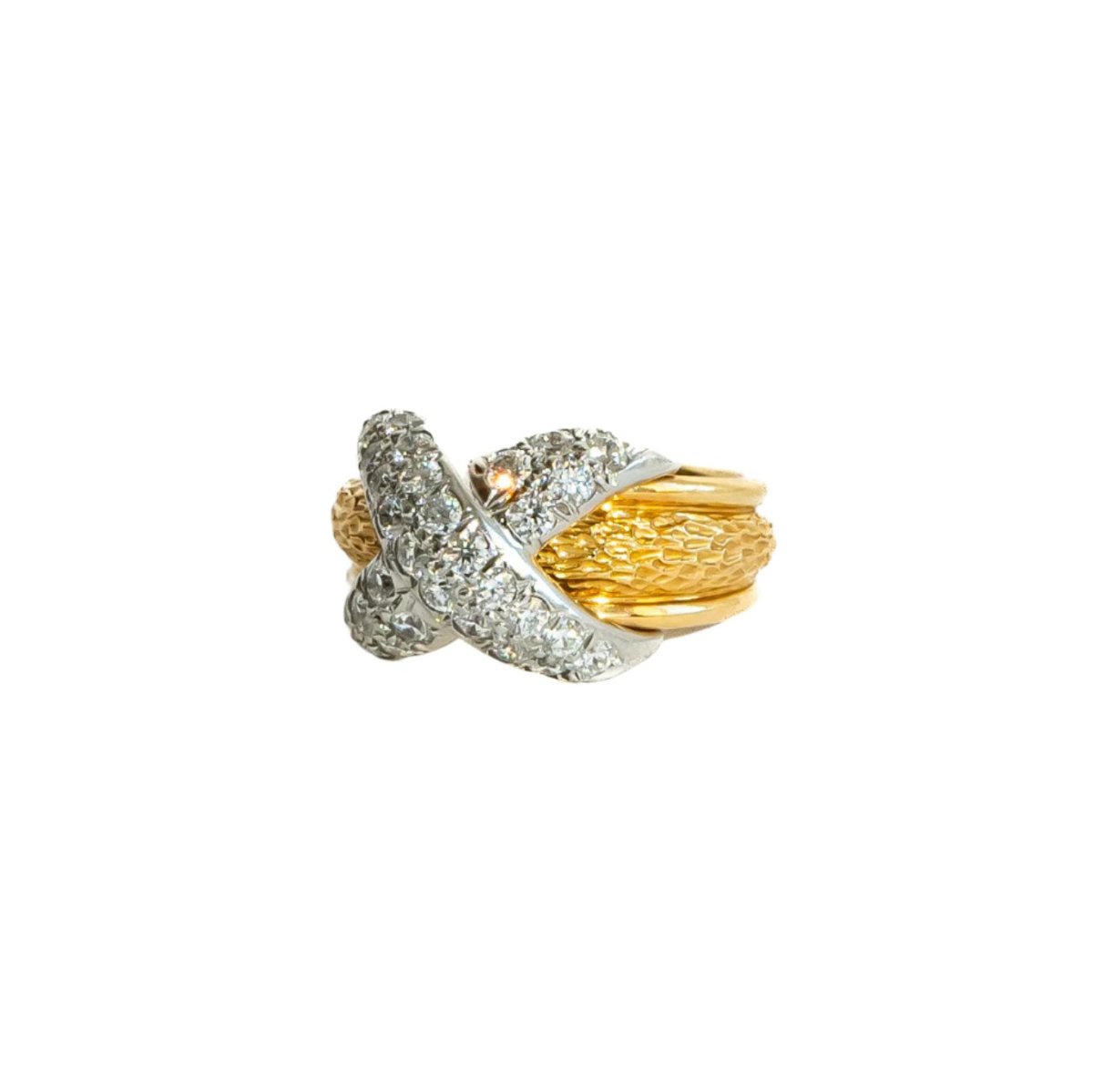 Bague TIFFANY & CO. x JEAN SCHLUMBERGER en or jaune, platine et diamants - Castafiore