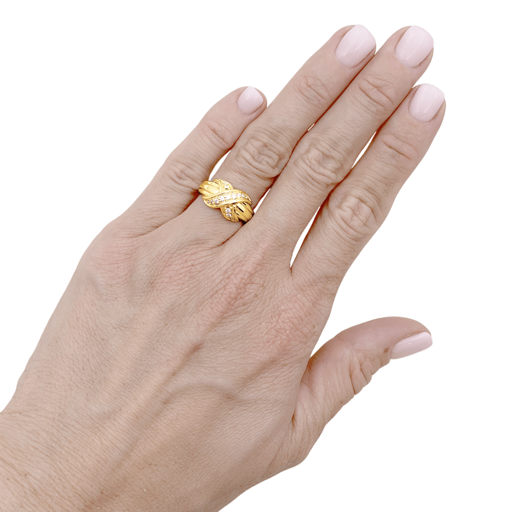 Ring Tiffany & Co x Schlumberger, yellow gold, diamonds.