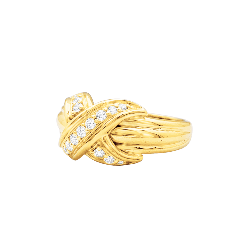 Ring Tiffany & Co x Schlumberger, yellow gold, diamonds.