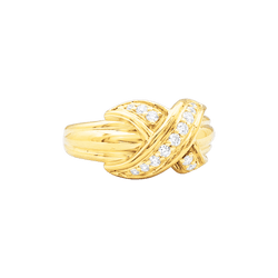 Ring Tiffany & Co x Schlumberger, yellow gold, diamonds.