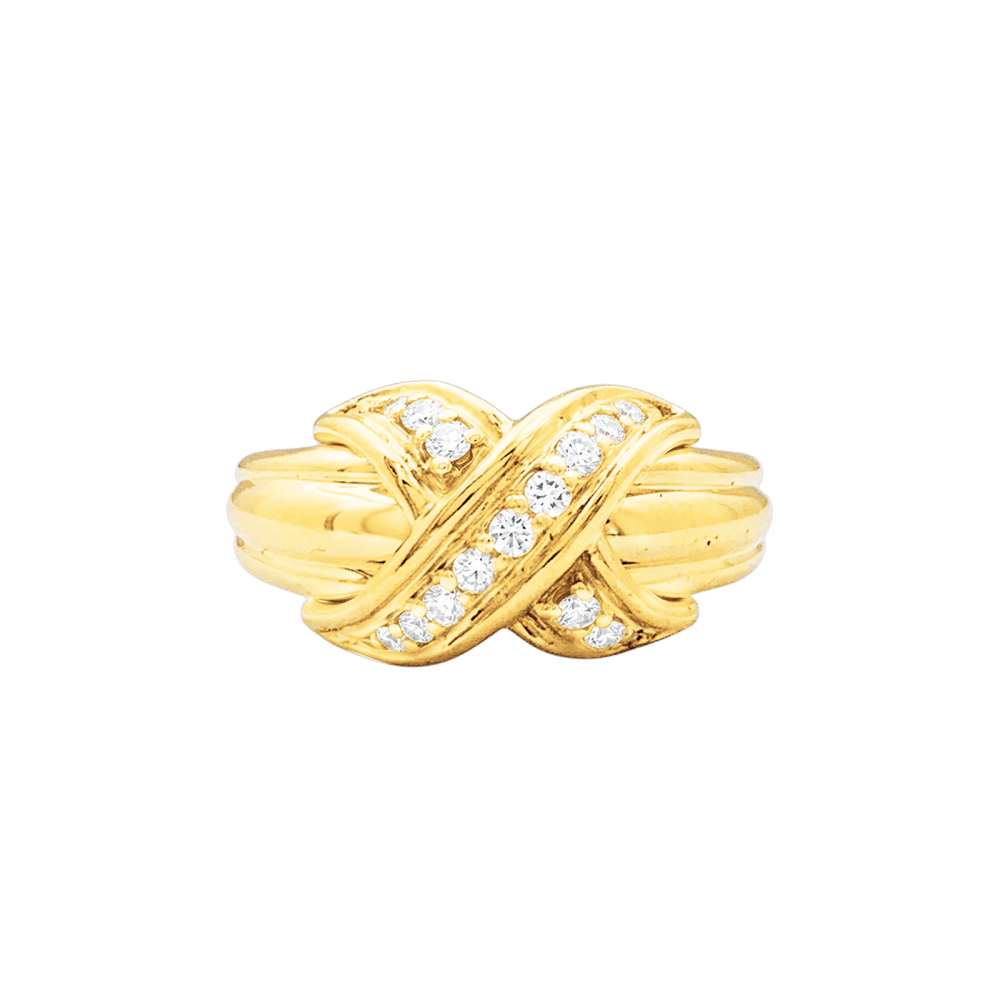 Ring Tiffany & Co x Schlumberger, yellow gold, diamonds.