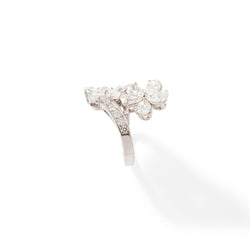 Bague Toi et Moi BULGARI Fleurs en or blanc et diamants - Castafiore
