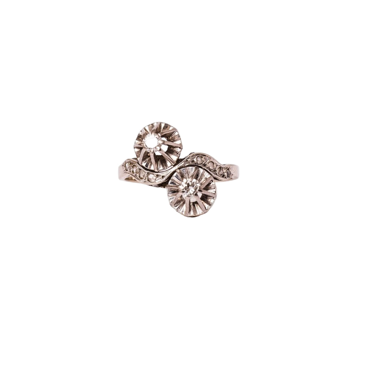 Bague toi et moi en or blanc et diamants - Castafiore