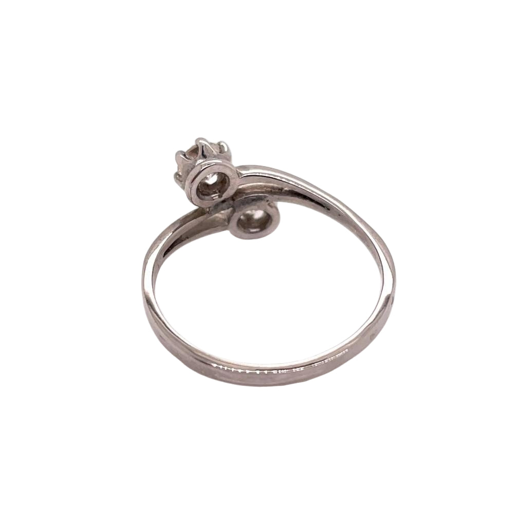 Bague Toi et Moi en or blanc et diamants - Castafiore