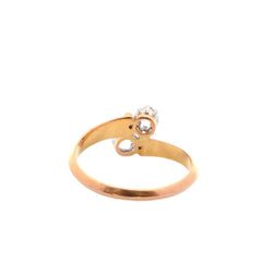 Bague Toi et Moi en or jaune et diamants - Castafiore