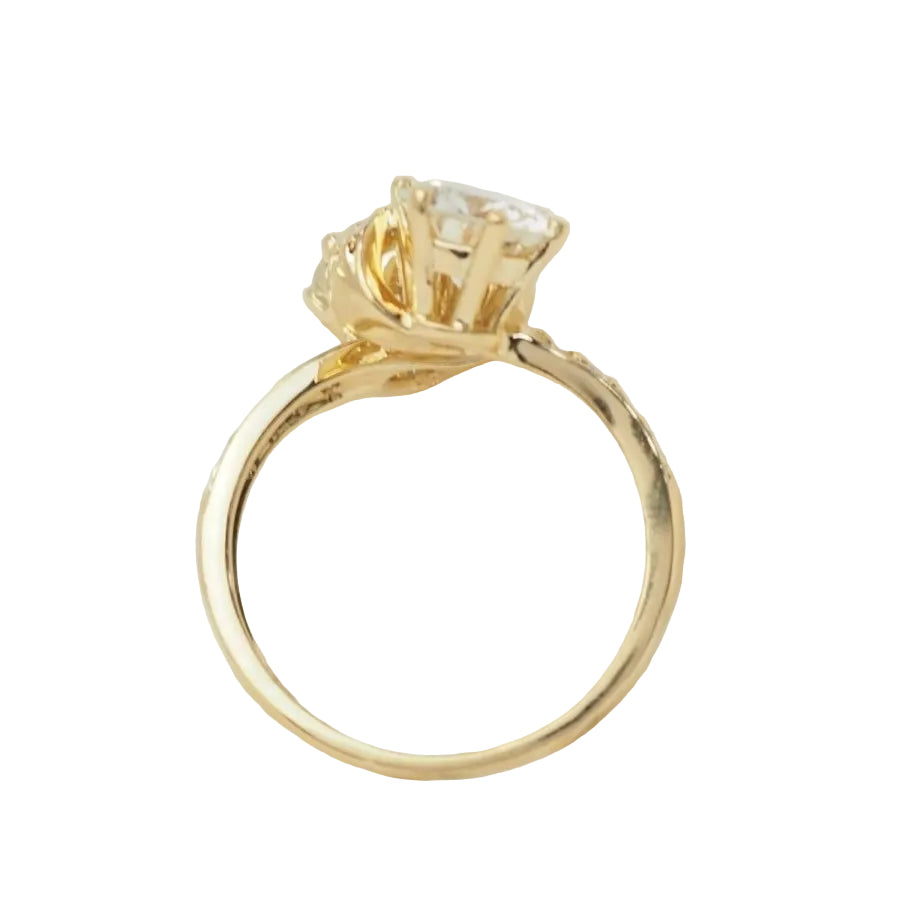 Bague Toi et Moi en or jaune et diamants - Castafiore