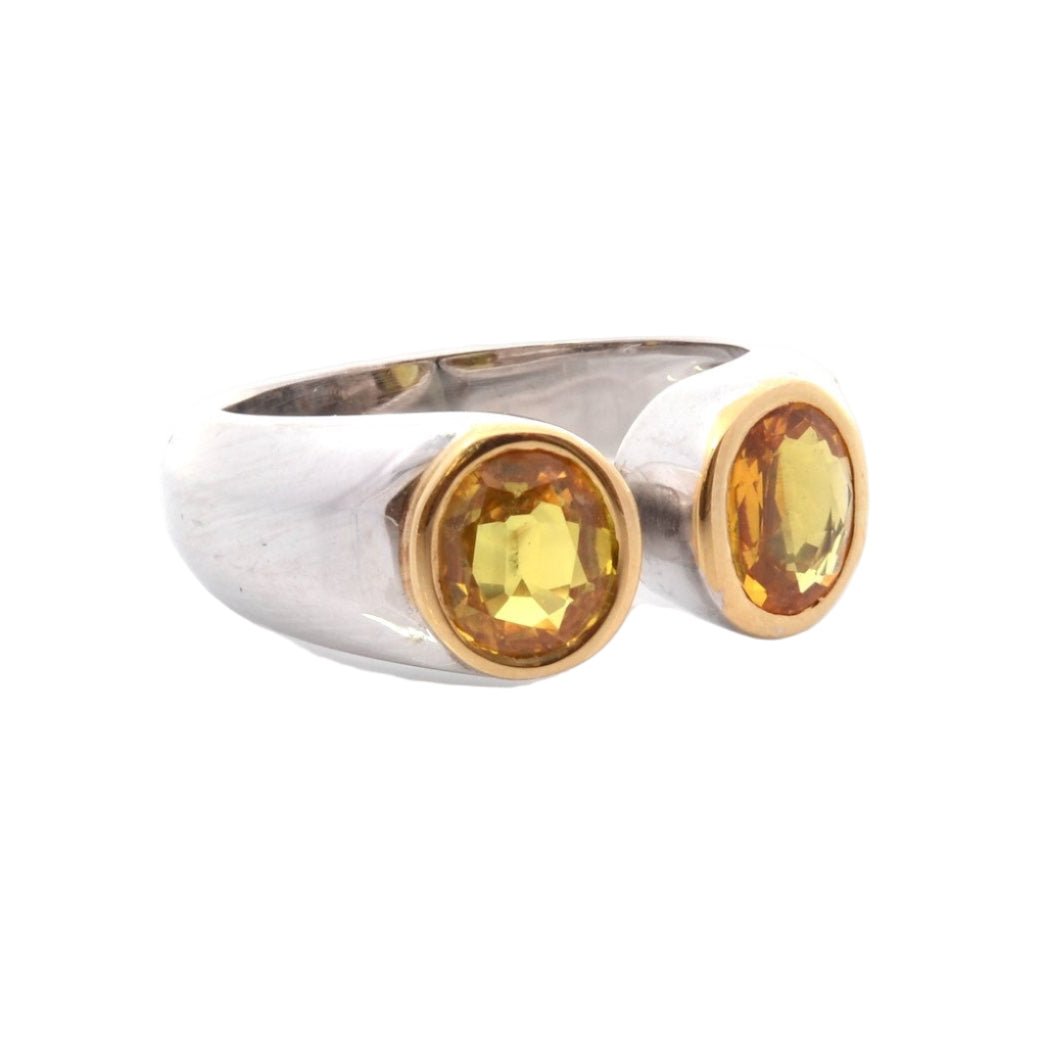 Bague Toi et Moi en or jaune et saphirs - Castafiore