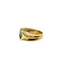Bague Toi et Moi en or jaune, tourmaline et aigue - marine - Castafiore