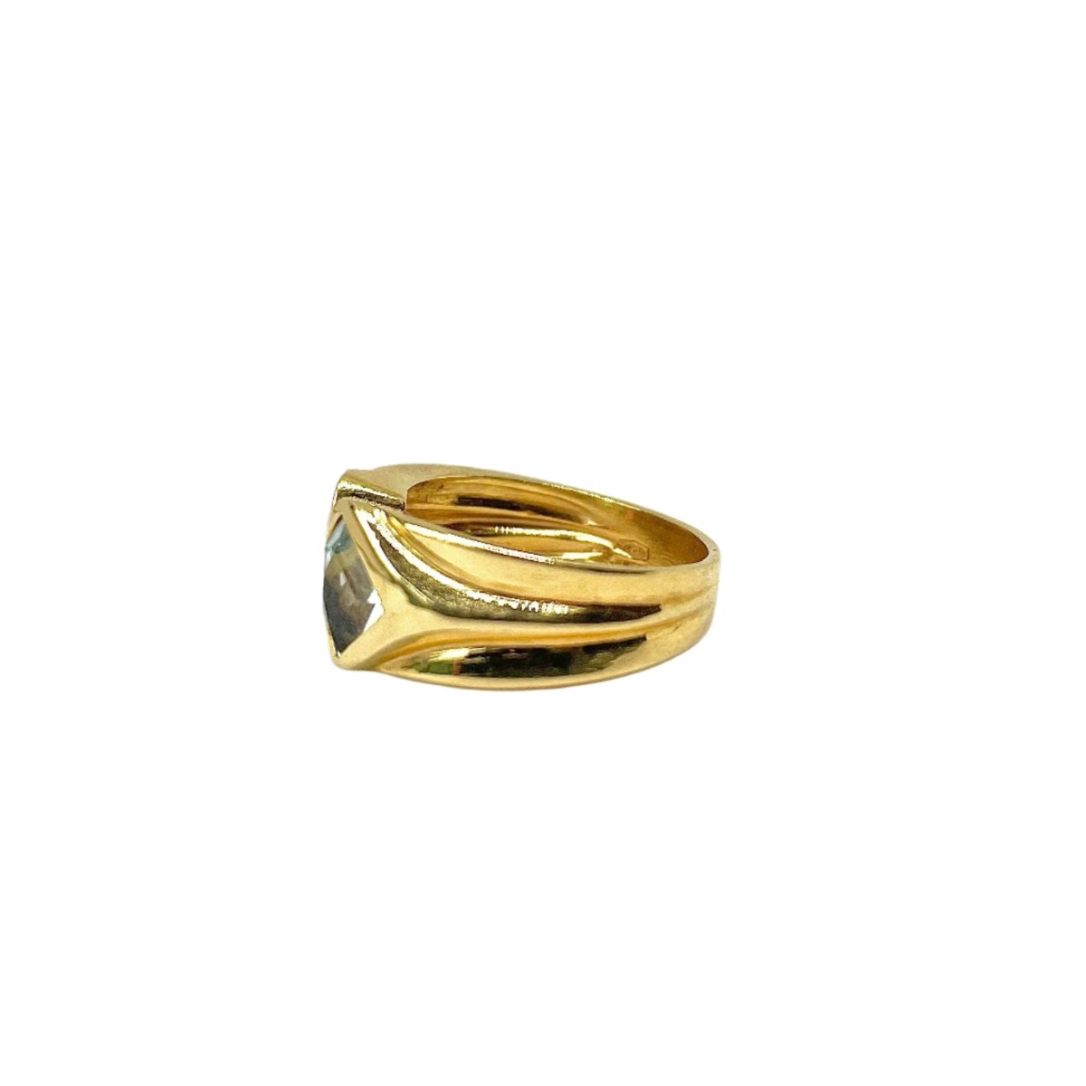 Bague Toi et Moi en or jaune, tourmaline et aigue - marine - Castafiore