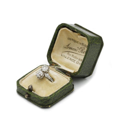 Bague Toi et Moi en or, platine et diamants - Castafiore