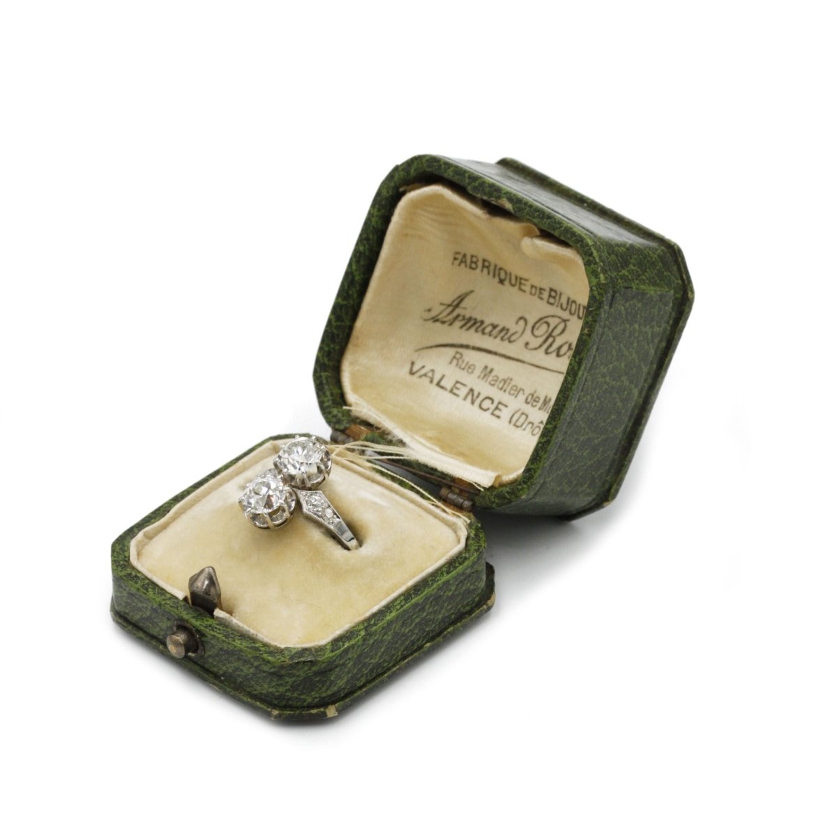 Bague Toi et Moi en or, platine et diamants - Castafiore