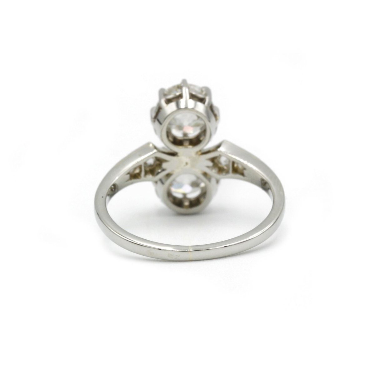 Bague Toi et Moi en or, platine et diamants - Castafiore