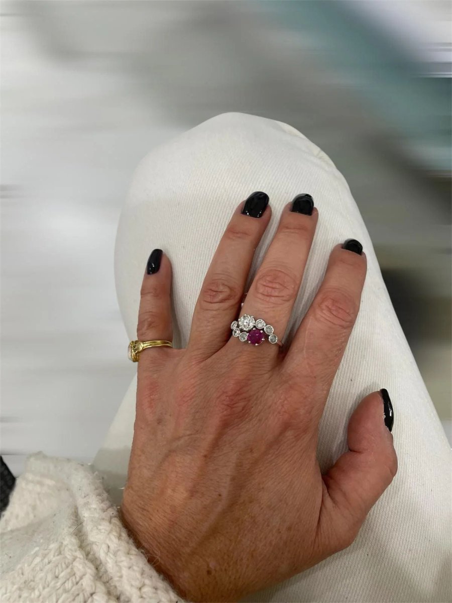 Bague Toi et Moi en or, rubis et diamants - Castafiore