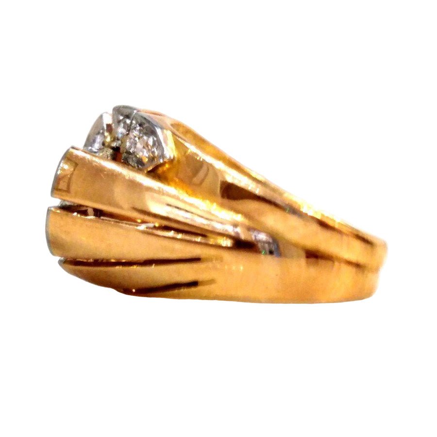 Bague Toi et Moi en platine, or rose et diamants - Castafiore