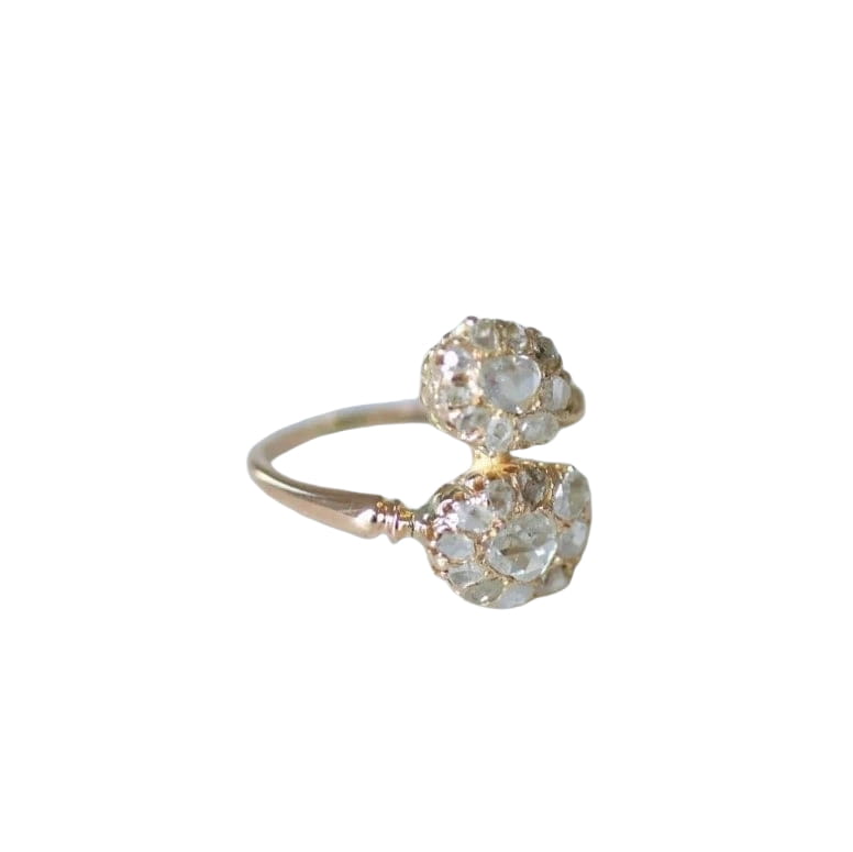 Bague Toi et Moi gouttes diamants - Castafiore