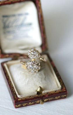 Bague Toi et Moi gouttes diamants - Castafiore