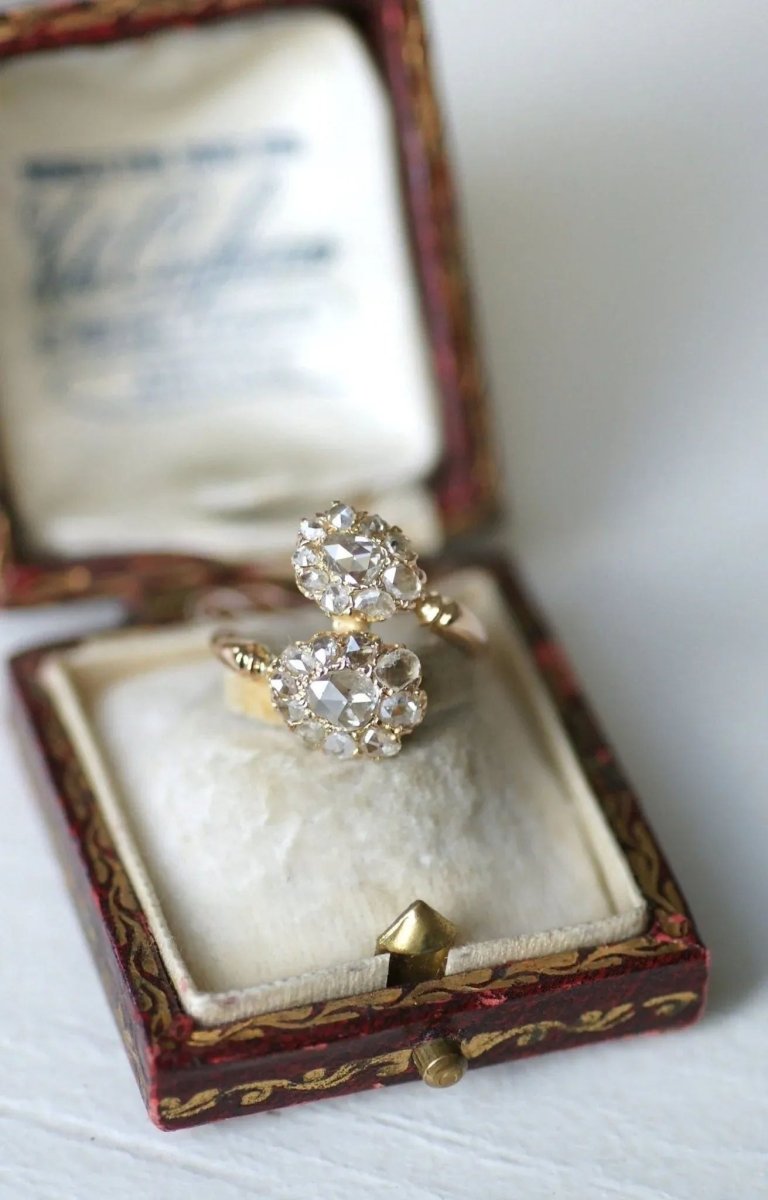 Bague Toi et Moi gouttes diamants - Castafiore