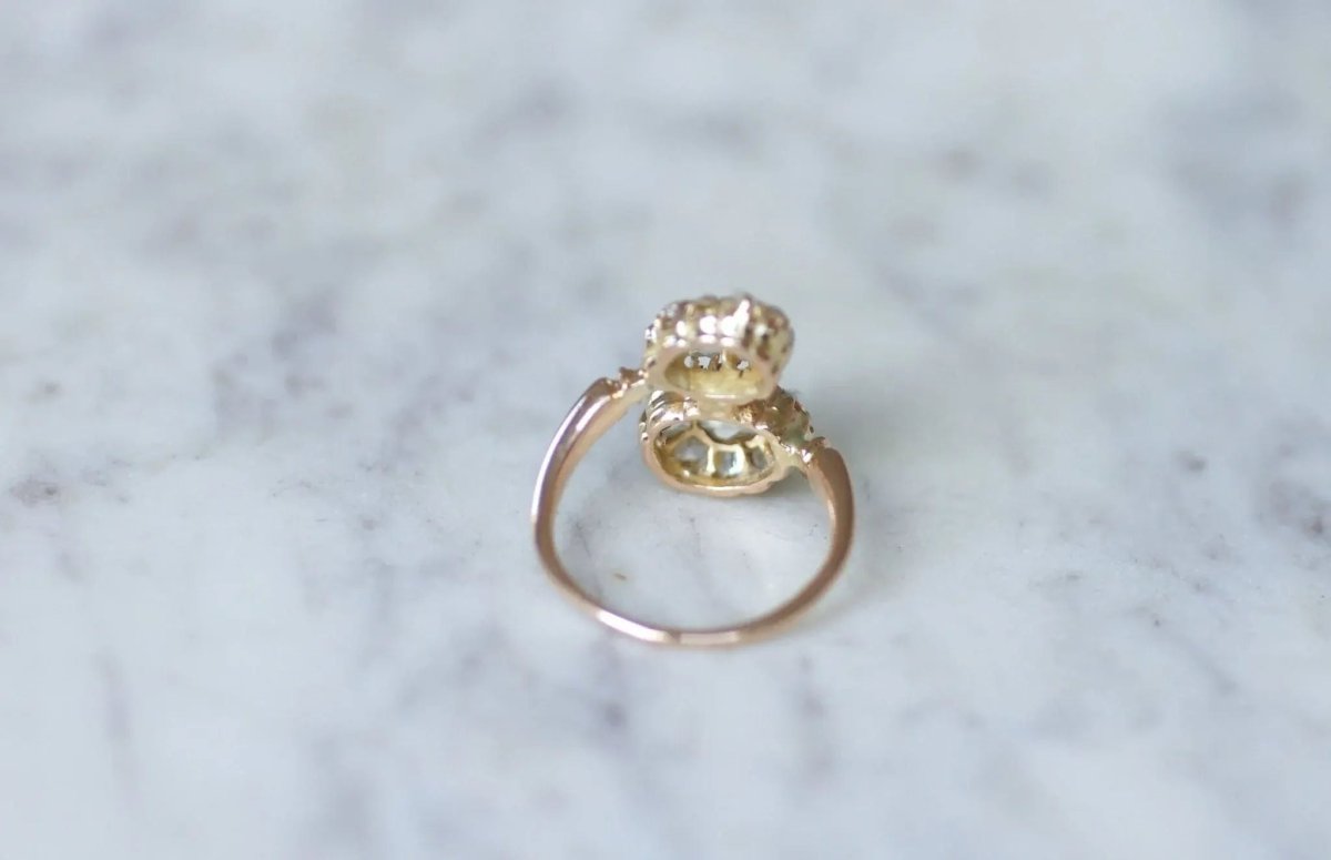 Bague Toi et Moi gouttes diamants - Castafiore