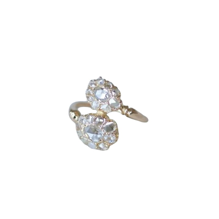 Bague Toi et Moi gouttes diamants - Castafiore