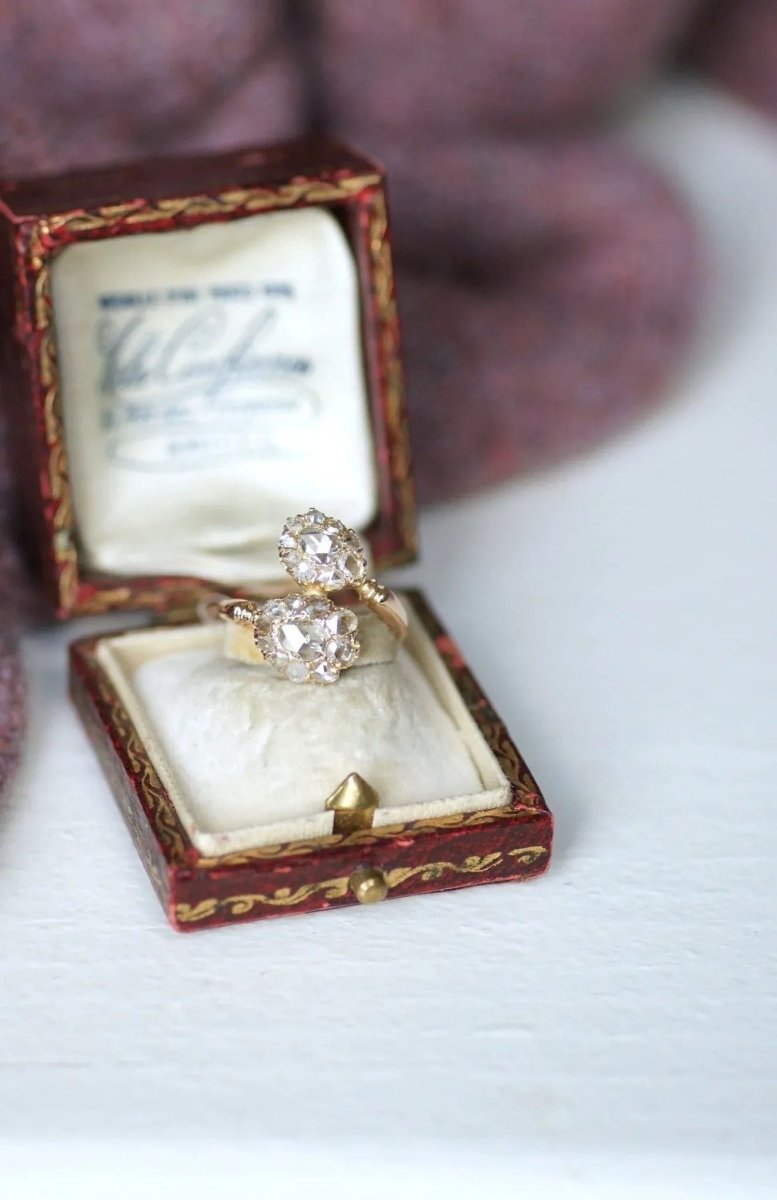 Bague Toi et Moi gouttes diamants - Castafiore