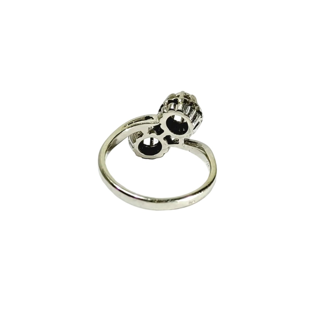 Bague Toi et Moi » or blanc et diamants - Castafiore
