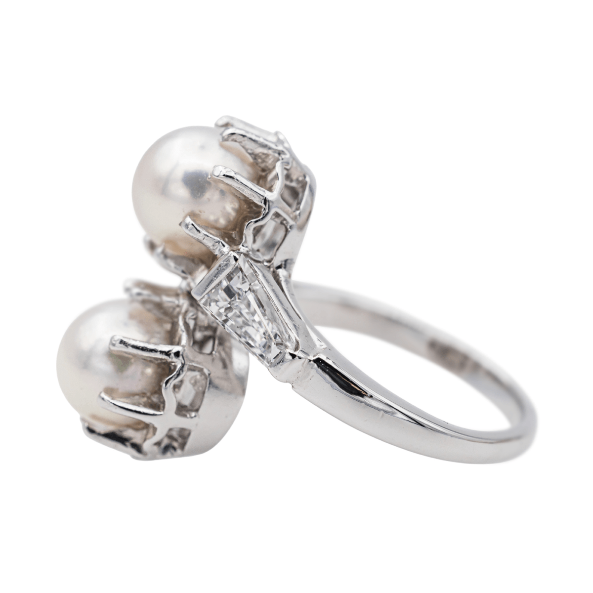 Bague Toi et moi Or blanc Perle - Castafiore