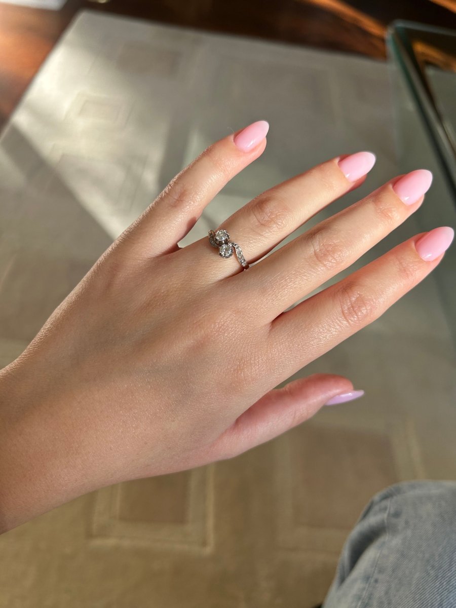 Bague Toi et Moi - Or jaune et diamants - Castafiore