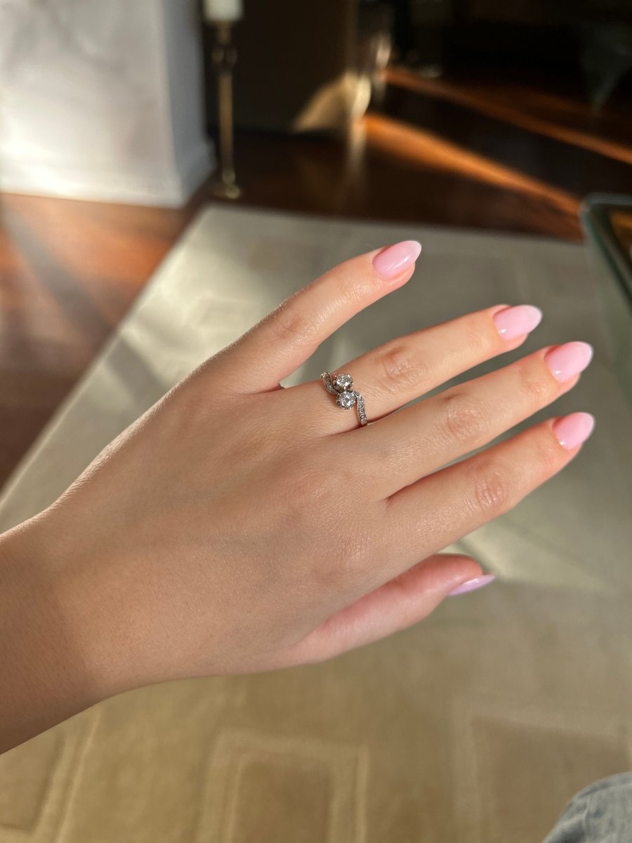 Bague Toi et Moi - Or jaune et diamants - Castafiore