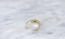 Bague toi et moi saphir, et diamants - Castafiore