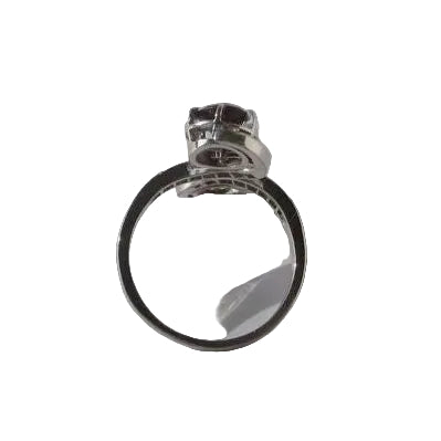 Bague Toi et Moi tourbillons XIXe Grenats Diamants Platine - Castafiore
