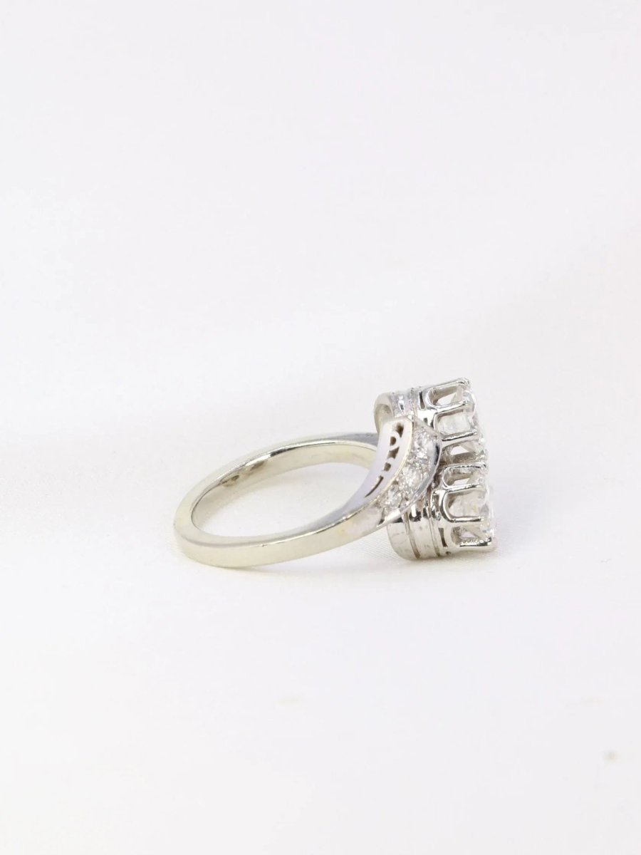 Bague toi et moi vintage en or et diamants 1.6 ct - Castafiore