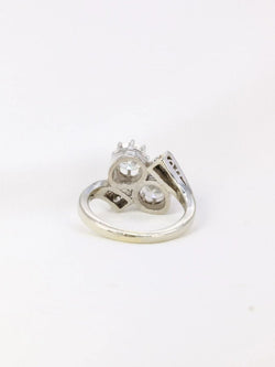 Bague toi et moi vintage en or et diamants 1.6 ct - Castafiore
