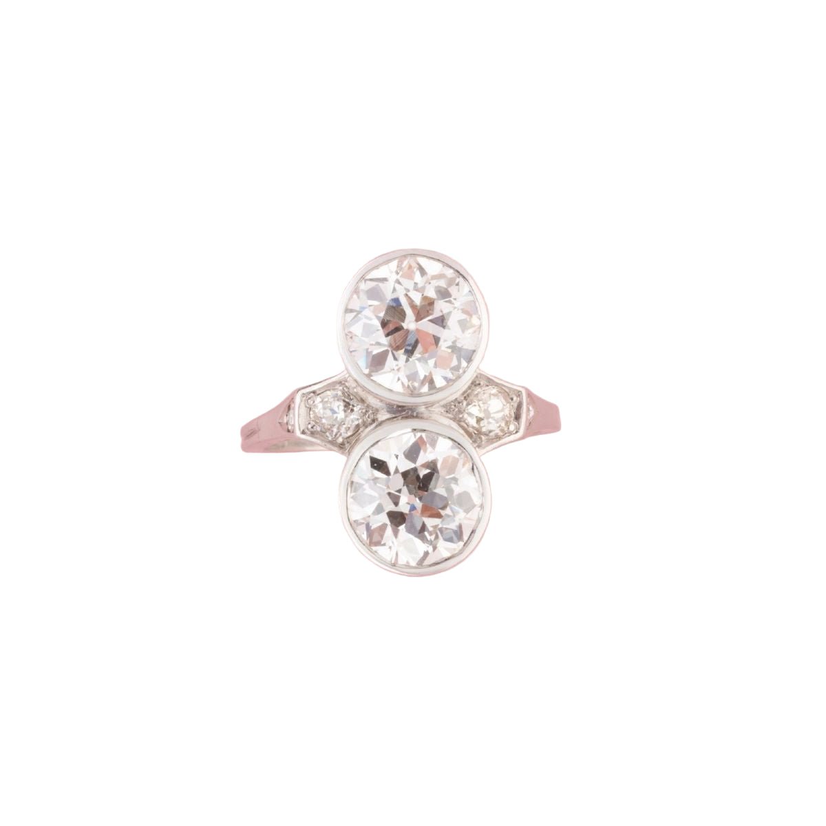 Bague Toi & Moi ALTENLOH en platine et diamants - Castafiore