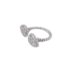 Bague Toi & Moi BOUCHERON "Serpent Bohème Motif S" en or blanc et diamants - Castafiore