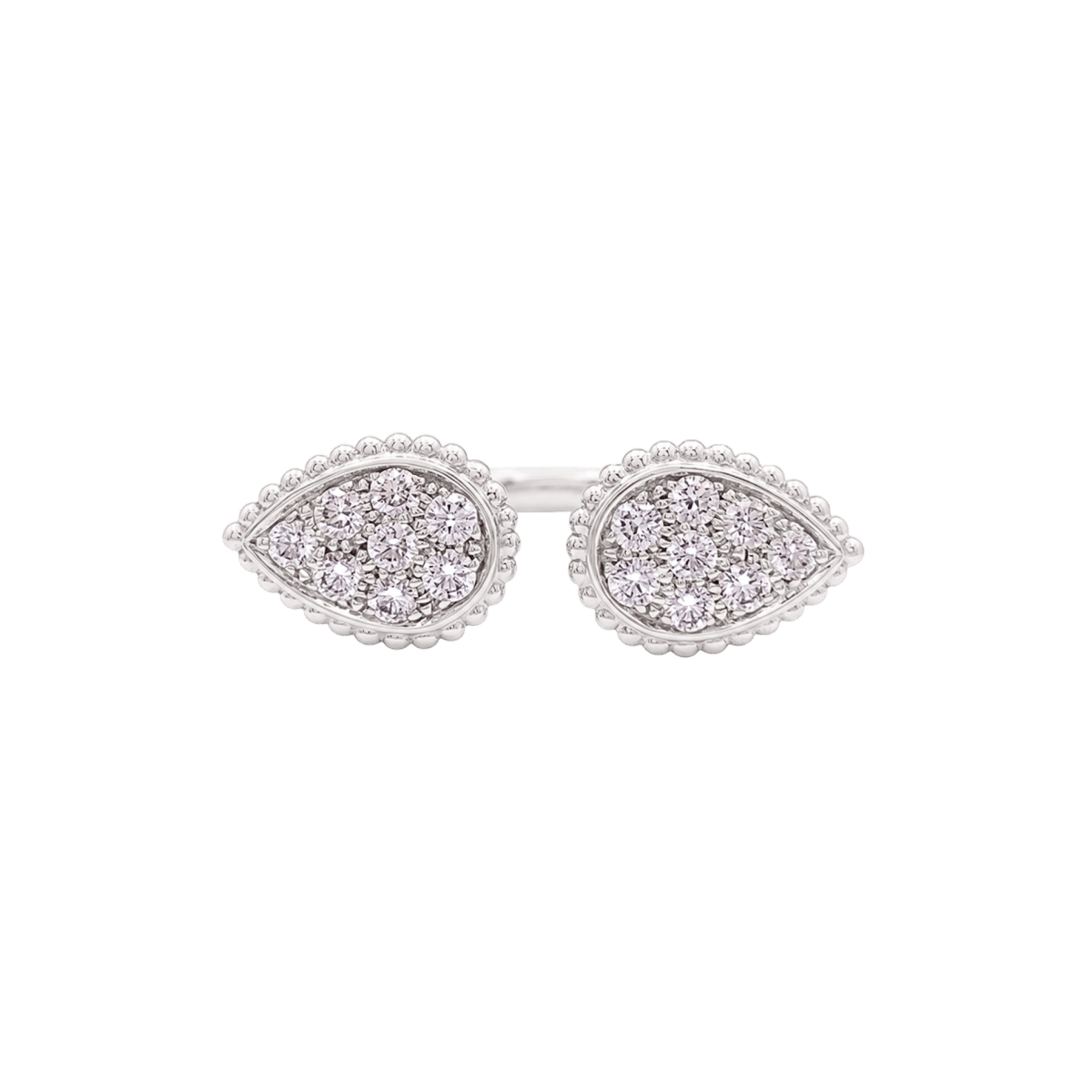 Bague Toi & Moi BOUCHERON "Serpent Bohème Motif S" en or blanc et diamants - Castafiore