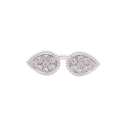 Bague Toi & Moi BOUCHERON "Serpent Bohème Motif S" en or blanc et diamants - Castafiore