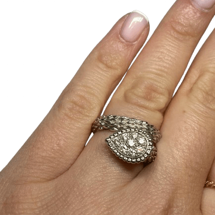 Bague Toi & Moi BOUCHERON "Serpent de Bohème S" en or blanc et diamants - Castafiore