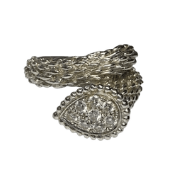 Bague Toi & Moi BOUCHERON "Serpent de Bohème S" en or blanc et diamants - Castafiore
