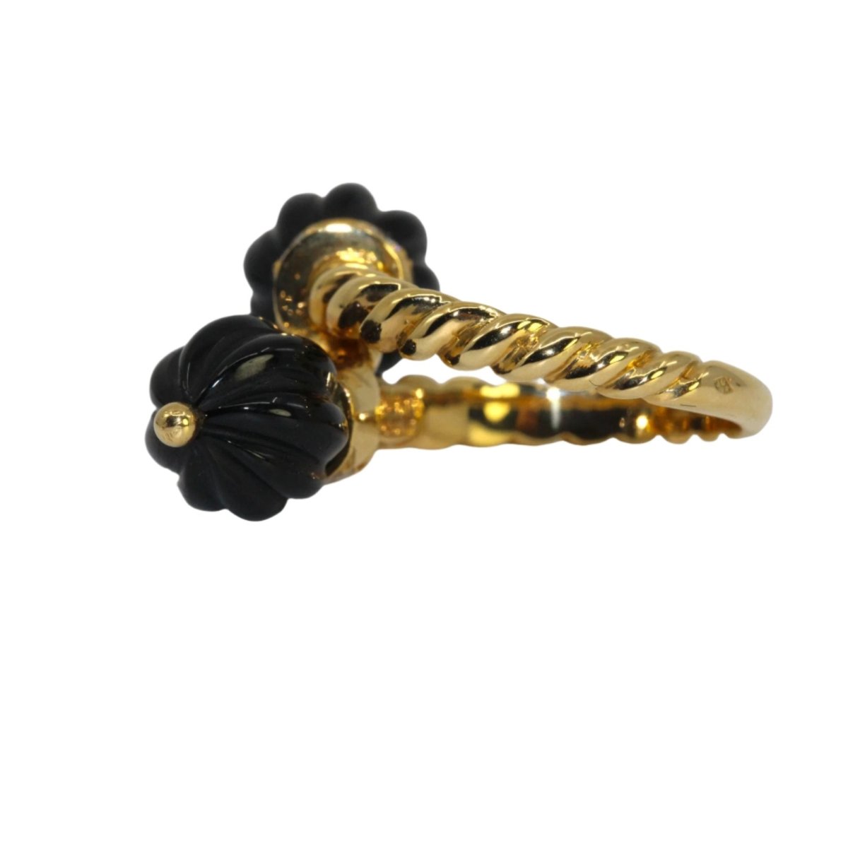 Bague Toi & Moi CHAUMET en or jaune, onyx et diamants - Castafiore