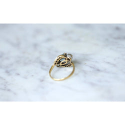 Bague Toi & Moi diamants et aigue marine - Castafiore