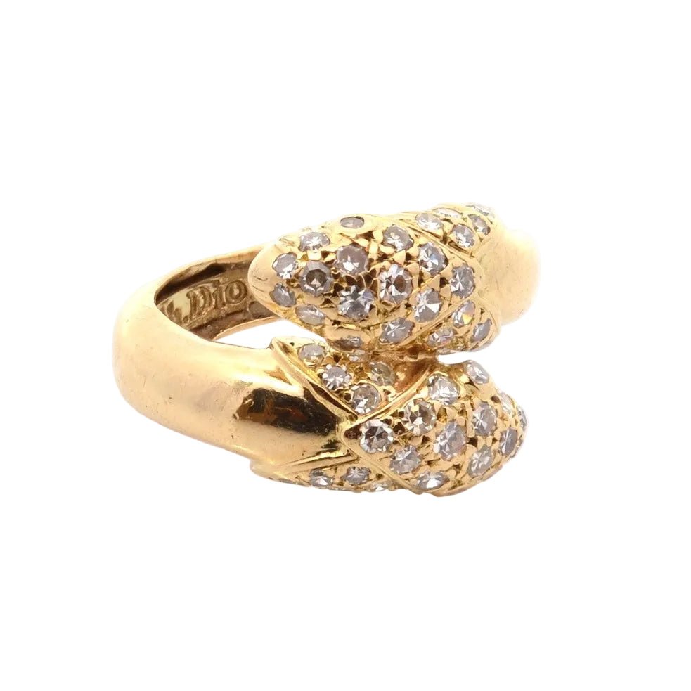 Bague Toi & Moi DIOR en or jaune et diamants - Castafiore