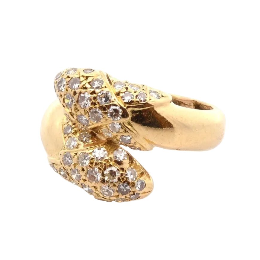 Bague Toi & Moi DIOR en or jaune et diamants - Castafiore