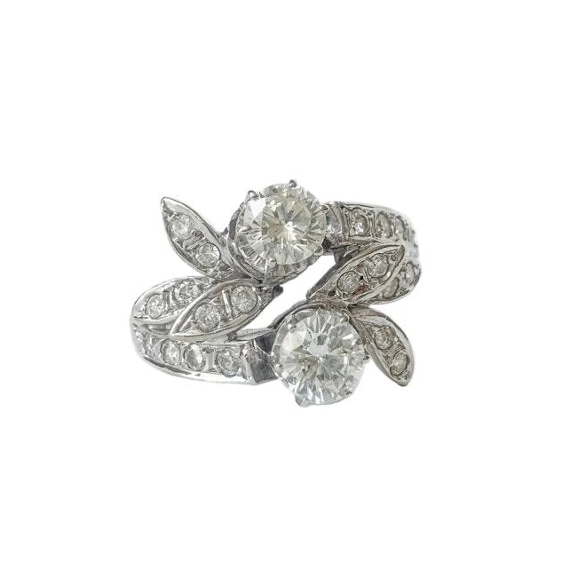 Bague Toi & Moi en or blanc et diamants - Castafiore
