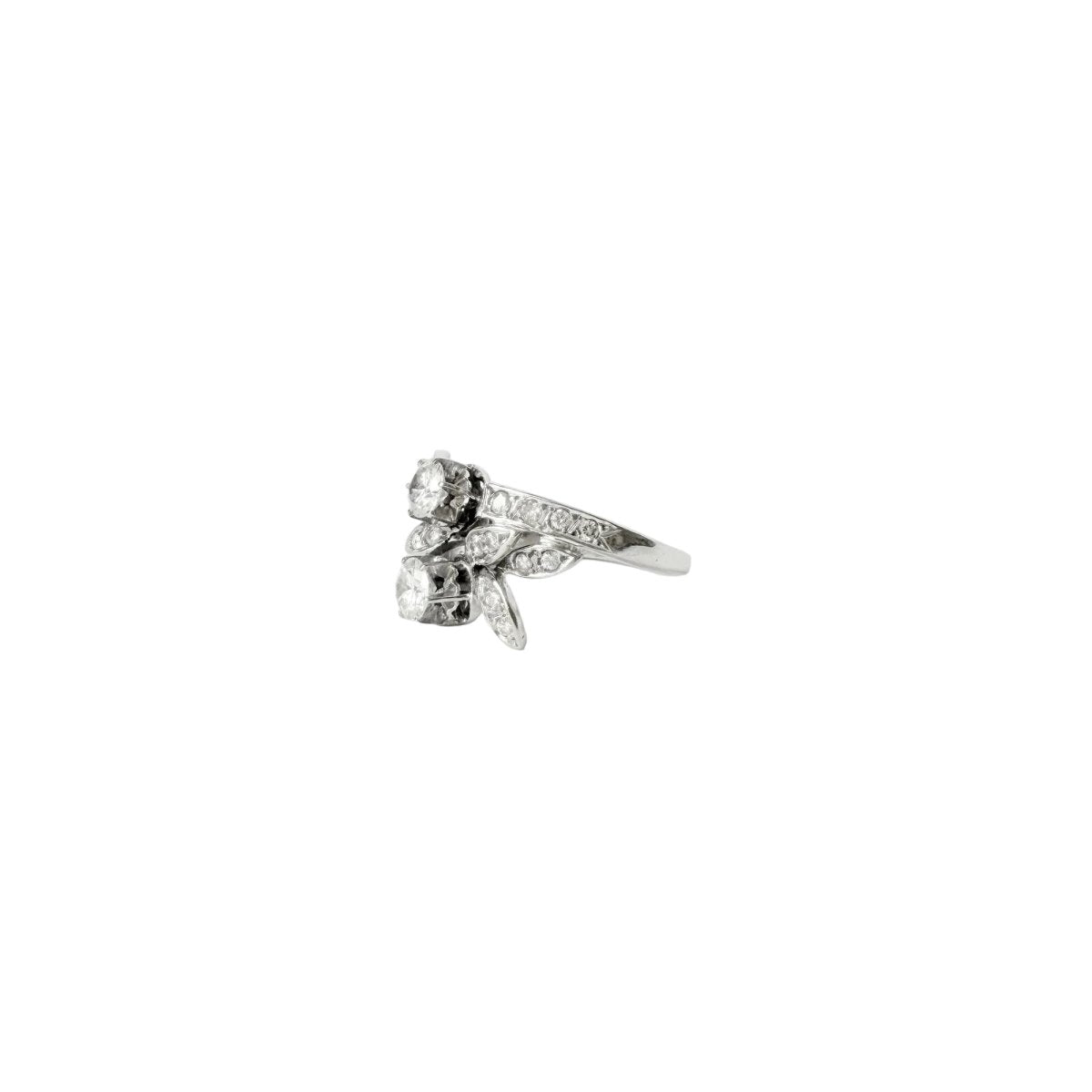 Bague Toi & Moi en or blanc et diamants - Castafiore