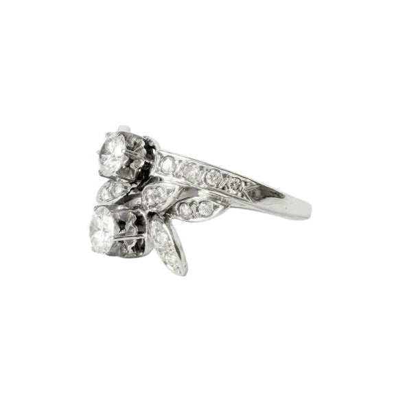 Bague Toi & Moi en or blanc et diamants - Castafiore