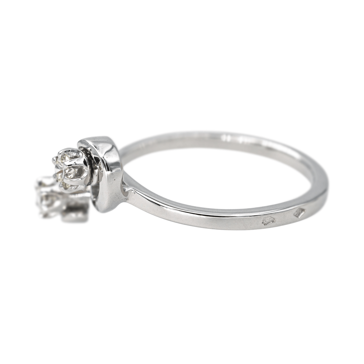 Bague Toi & Moi en or blanc et diamants - Castafiore