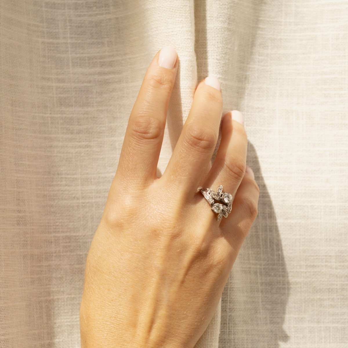 Bague Toi & Moi en or blanc et diamants - Castafiore