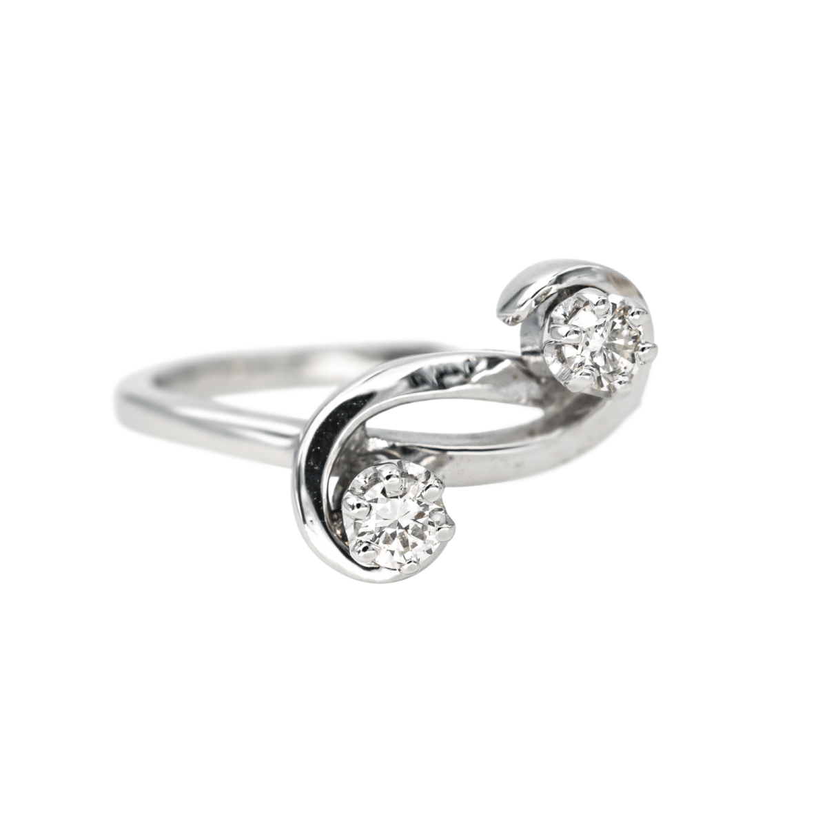 Bague Toi & Moi en or blanc et diamants - Castafiore