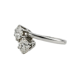 Bague Toi & Moi en or blanc et diamants - Castafiore